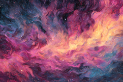 Swirling Oil Paint Nebula Galaxy Texture Background Product Image 1