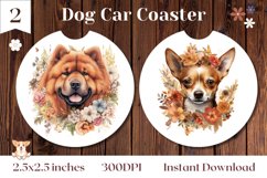 Chow Chow Dog Car Coaster Design, Chihuahua Dog Car Coaster Product Image 1