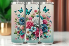 Spring Tumbler Wrap 20 oz - roses Product Image 1