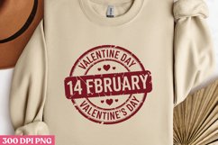 14 February Valentine&#039;s Day PNG, Valentines Day Stamps Clipa Product Image 2