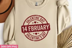 14 February Valentine's Day PNG, Valentines Day Stamps Clipa Product Image 2