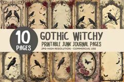 Gothic Raven Junk Journal Pages Product Image 1