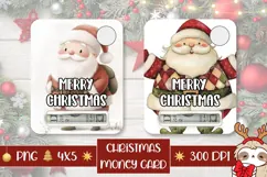 Cute Santa Claus Money Card, Christmas Santa Gift Cards Product Image 1