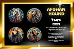 Afghan Hound Dog Stained Glass - 04 Variations Product Image 1