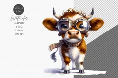 Farm animals clipart, Adventurous cow, Cow clipart Product Image 1