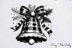 Black White Plaid Christmas PNG Product Image 1