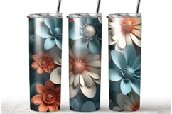 3D Flower Tumble Sublimation Wrap Product Image 1