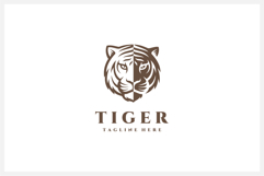 Tiger Head Logo Design Vector Illustration Product Image 1