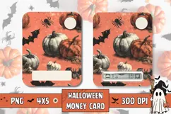 Cartoon Pumpkins Money Card Design, Spooky Money Card Product Image 1