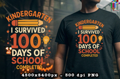 Kindergarten I Survived 100 Days of School Sublimation Product Image 2