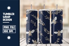 Bee And Flower Tumbler Wrap Design Product Image 1