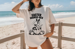 Easter Saurus-rex Easter Day SVG Design Product Image 1
