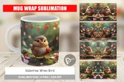 Mug sublimation design Valentine Wren Bird Product Image 1