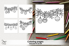 Christmas tree decorations coloring pages Product Image 1