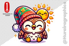 Cute Owl Clipart - PNG File Product Image 1