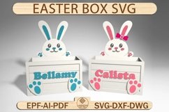 Bunny Basket Gift Box Laser Cut File Svg Product Image 1