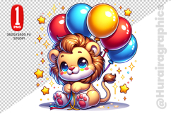 Cute Lion Clipart - PNG File Product Image 2