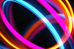 Tree Silhouette with Vertical Neon Light Streaks Background Product Image 1