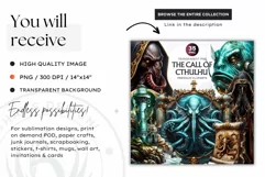 Cthulhu PNG Clipart,Call of Cthulhu, Lovecraft cliparts Product Image 2
