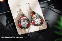 Stained Glass Christmas Santa Earring Design Product Image 1