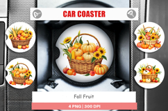 Car Coaster Fall Fruit Product Image 1