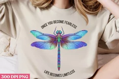 Once you become fearless PNG, Dragonfly Sublimation PNG Product Image 2