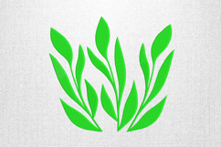 Elegant Green Leaf Cluster Embroidery Design Product Image 1
