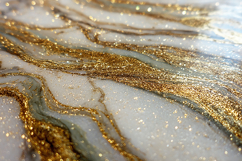 Marble surface with gold glitter accents &amp; swirling patterns Product Image 1