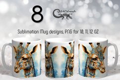 Giraffe | Modern watercolor Mug sublimation design bundle Product Image 1