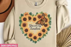 You Are My Sunshine PNG, Sunflower Quote Collection Clipart Product Image 2