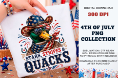 Stars, Stripes &amp; Quacks PNG | Patriotic Duck DTF Product Image 2