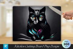 Black Cat Cutting Board Sublimation Design Product Image 1