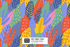 Bright Tropical Leaf Pattern Product Image 1
