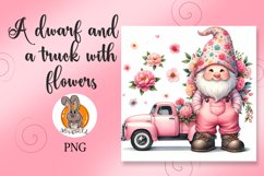 A dwarf and a truck with flowers Product Image 1