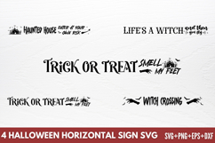 Halloween Horizontal Sign SVG Product Image 1