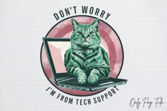 Vintage Funny Cat Quotes Sublimation, Vintage PNG Product Image 1