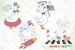 4th of July Silly Goose SVG PNG Product Image 1