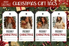 Cozy Winter Gift Tag, Christmas Girl Gift Tag Designs Product Image 1