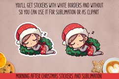 Morning after Christmas stickers and Sublimation PNG. Product Image 2