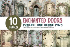 Enchanted Garden Door Junk Journal Pages Product Image 1