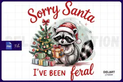 Sorry Santa I've Been Feral PNG Design Product Image 1
