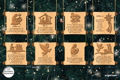 Nativity Scroll Ornaments SVG Bundle | Laser Cut | SVG Product Image 1