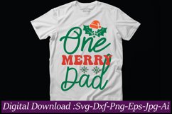 One Merry Dad svg cut file Product Image 1