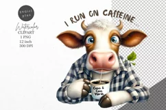 Funny clipart, Cow clipart, Funny quote, Sublimation Product Image 1