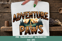 Adventure Paws PNG, Vintage Dog &amp; Cat Hiking Sublimation Product Image 3