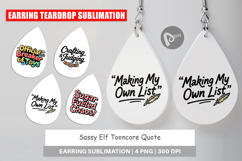 Sassy Elf Quote Earring Product Image 1