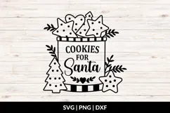 Cookies for Santa - Christmas Kitchen SVG, PNG, DXF Product Image 1