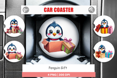 Car Coaster Penguin Gift Product Image 1
