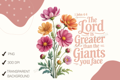 Christian Floral ohn 4:4 Bible Verse Product Image 1