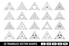 Triangles vector shapes, triangles vector set Product Image 1